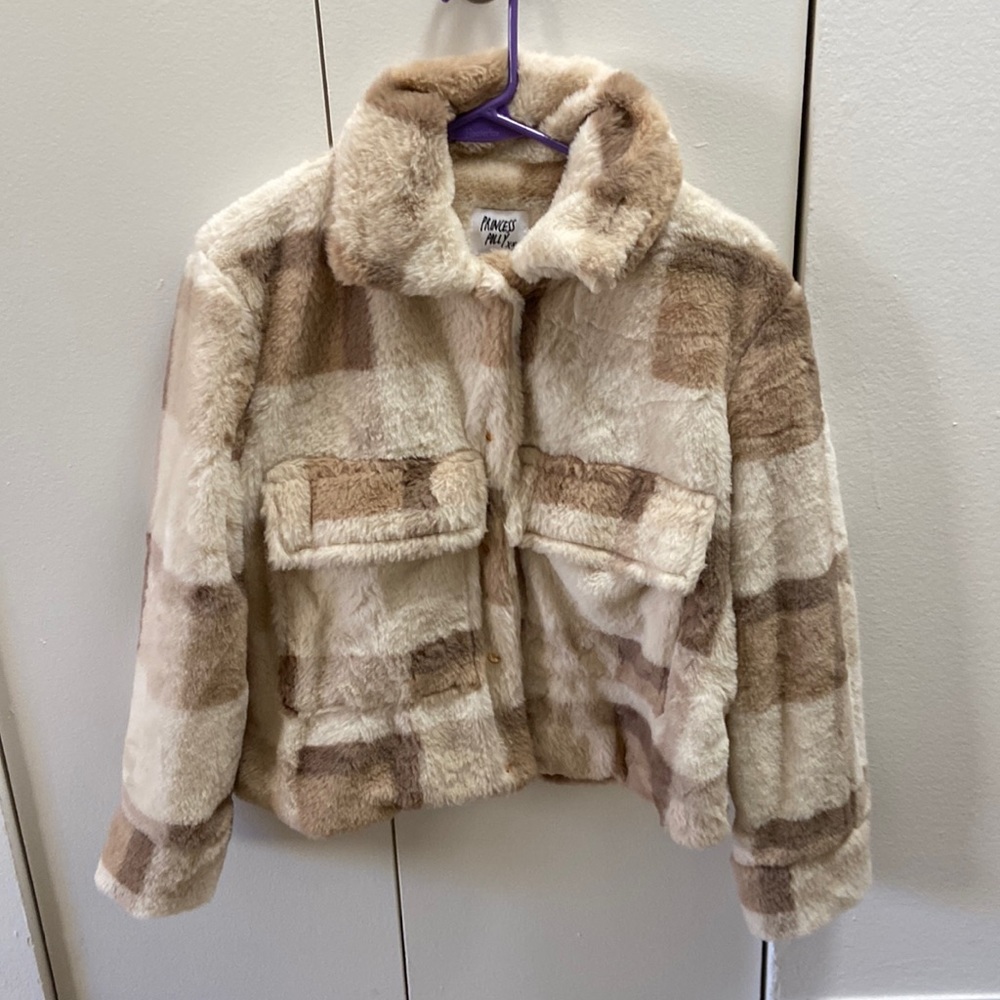 Princess Polly super soft tan jacket
